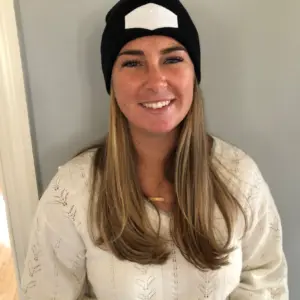 Knit Cap, white Logo